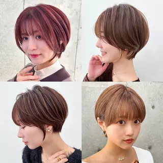 ショート ショート/レイヤー/ 縮毛矯正/ 渡邊莉玖のヘアスタイル