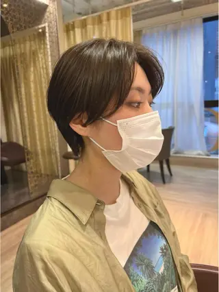 ショート レイヤーヘア/パーマ 村中　仁人のヘアスタイル