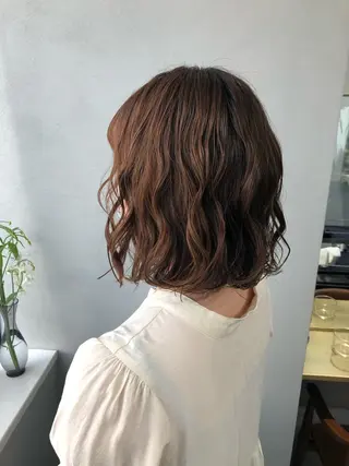 ショート パーマ ロングパーマ木村 ボブパーマのヘアスタイル