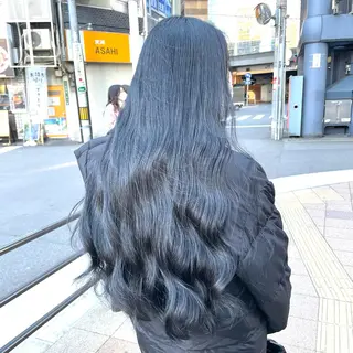 ロング カラー 色白に見える暗髪 梅田・増田のヘアスタイル