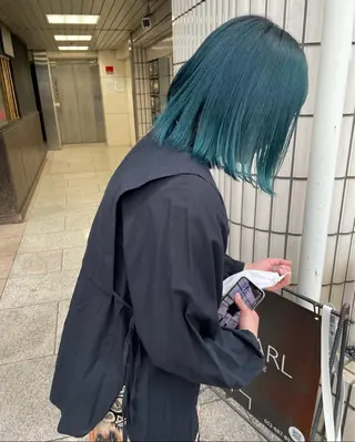 ミディアム カラー カットモデル/ ハイトーン/ゆうあのヘアスタイル