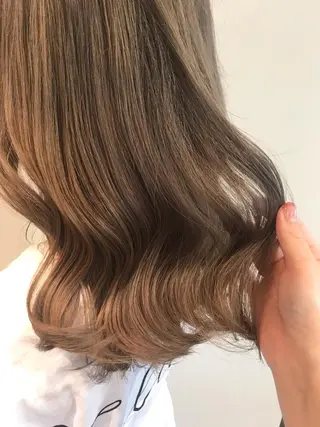 セミロング カラー knock【ノック】所属・烏丸韓国ヘア🇰🇷 ayaka🎀のヘアスタイル