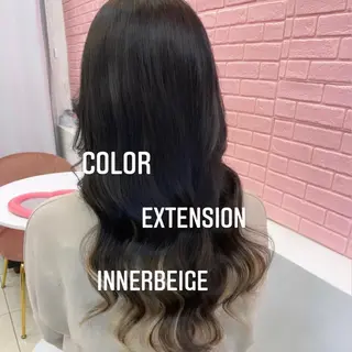 ロング カラー エクステ🩵ブリーチ 韓国ヘア🩵KAEのヘアスタイル