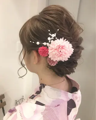 ミディアム ヘアアレンジ KINGKONG BARBERSHOP by ALVAREZ所属・takebuchi harukaのヘアスタイル