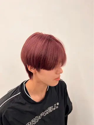 ショート カラー パーマ ヘアアレンジ メンズ デザイン/ハイトーン 指名No.1パフのヘアスタイル