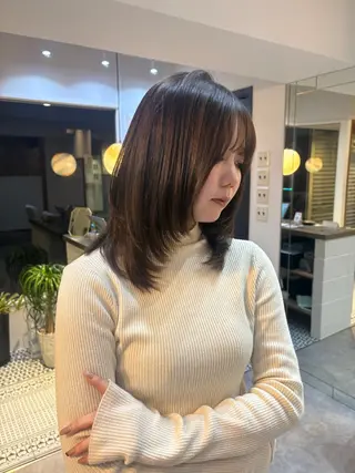 ミディアム 🌟デザインカラー 久保悠那のヘアスタイル