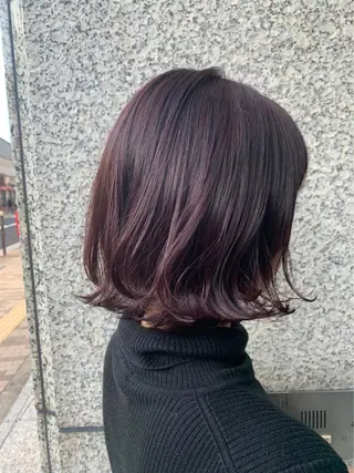 ミディアム カラー パーマ ヘアアレンジ メンズ 女性専用サロン梅田 髪質改善カラーakiのヘアスタイル