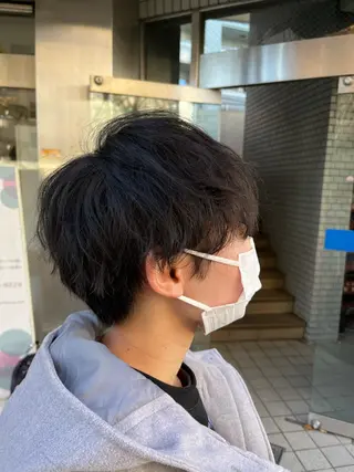 ショート パーマ メンズ 韓国風メンズ/毛流れ ヘアなら須田龍世のヘアスタイル