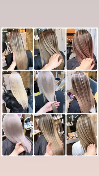 ロング カラー 難波ブリーチカラー 伊藤洋輝のヘアスタイル