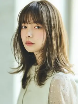 セミロング 生艶髪＆レイヤー🔔 渋谷お薦めNo.1✨のヘアスタイル