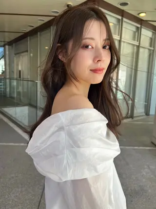 セミロング カラー パーマ ヘアアレンジ SHEA.学芸大学所属・一箭 恵梧/ロングヘアのヘアスタイル