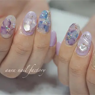 ミディアム カラー ネイル 赤羽　アウラ ネイルファクトリーのネイルデザイン