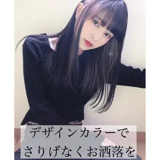セミロング カラー テトネ タカシのヘアスタイル