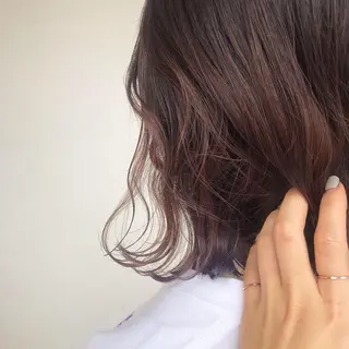 ミディアム カラー ヘアアレンジ 酸性縮毛矯正🧴韓国 レイヤー/髪質改善のヘアスタイル