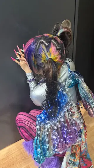 セミロング カラー ヘアアレンジ 名古屋／デザイン／ ブリーチ/松井亮磨のヘアスタイル