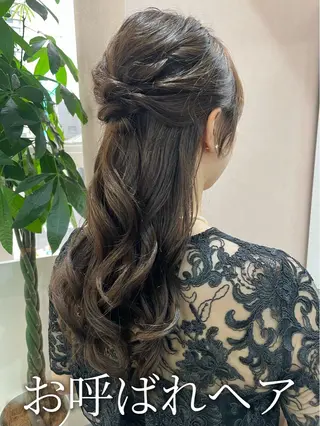 ロング ヘアアレンジ 韓国風パーマ/ヘア セット/店長みづきのヘアスタイル