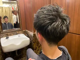 ショート パーマ メンズ 浅見 天翔のヘアスタイル