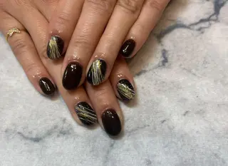 ネイル ネイルリボン 受付スタッフのネイルデザイン