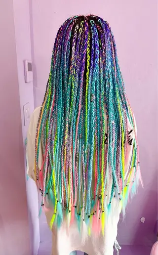 ロング ヘアアレンジ メンズ Hair salon TOMMY所属・♮やっしー♮ 🌈派手髪🌈のヘアスタイル