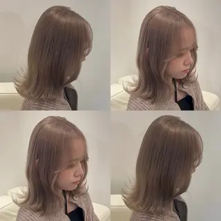 ミディアム カラー youres hair 髪質改善トリートメント&ヘッドスパ  新宿三丁目店【ユアーズヘア】所属・🦋透明感カラー 👑NODOKA🦋のヘアスタイル