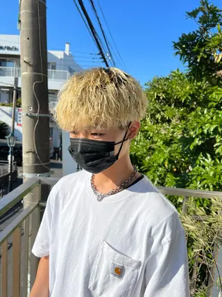 カラー パーマ メンズ メンズカット/メン ズパーマ/鎌倉/ユウのヘアスタイル