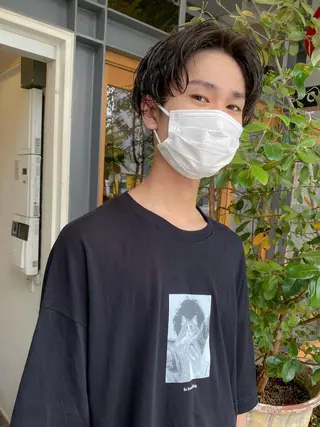 ショート パーマ メンズ 栄/矢場町 三井太朗のヘアスタイル