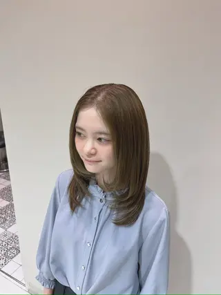 セミロング カラー 推し活/パーティヘア ⭐️今田 水風🐰のヘアスタイル