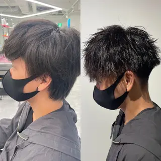 ショート カラー パーマ メンズ 【メンズサロン】 BLUCK 横浜のヘアスタイル