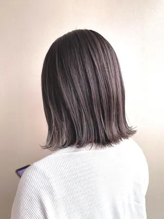 ミディアム 切りっぱなしボブ/ 蒲生四丁目/伊藤瑠唯のヘアスタイル