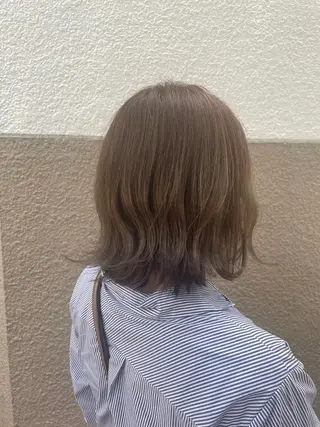 ミディアム カラー ルキ🌈ブリーチカラ ー&メンズパーマ🦄のヘアスタイル