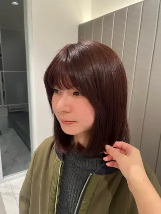 ミディアム カラー 橋本 七海のヘアスタイル