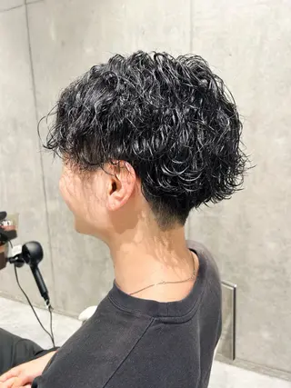 パーマ メンズ パーマ/イルミナ カラー 三浦菜々子のヘアスタイル