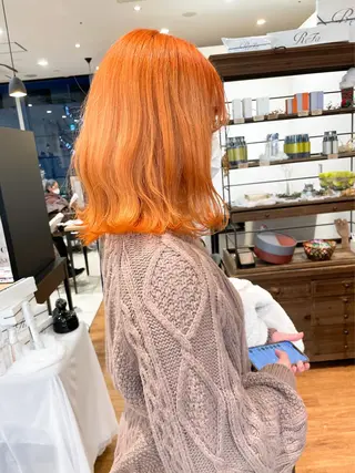 ミディアム カラー 髪質改善/ブリーチ 田代 龍我のヘアスタイル