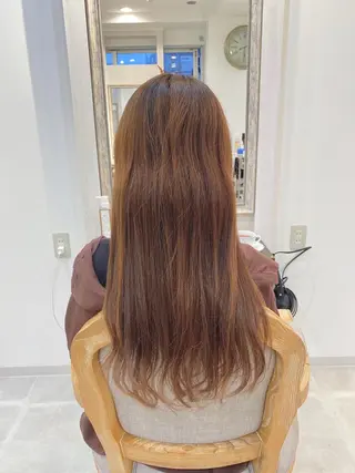 ロング カラー ブリーチなし✨艶髪 カラー𓃲YAGIのヘアスタイル