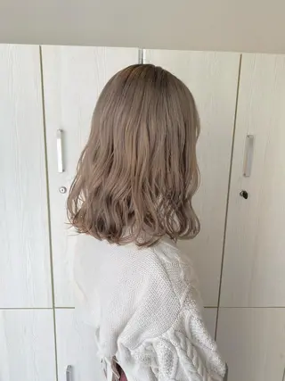 ミディアム カラー ハイトーン×似合わせ 🌱中川慎之介のヘアスタイル