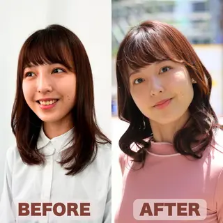 パーマ Endearing 銀座/レイヤーカットのヘアスタイル