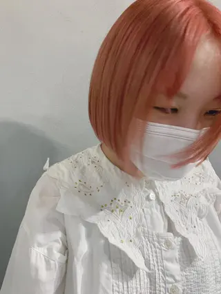 ショート カラー ボブパーマコテ巻き風 パーマNo1深江秀平のヘアスタイル