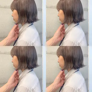 カラー 透明感/オリーブ/ グレージュ/YUKAのヘアスタイル