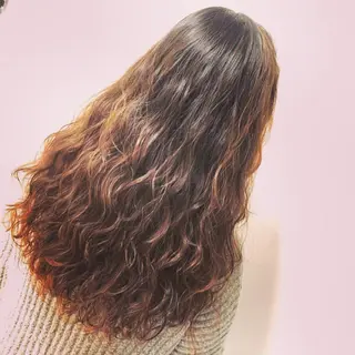 ロング カラー パーマ デザインヘア 小林裕史のヘアスタイル