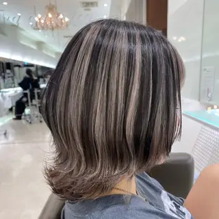 ミディアム カラー SALOWIN二子玉川South店所属・🌼デザインカラー 🌼kumicoのヘアスタイル