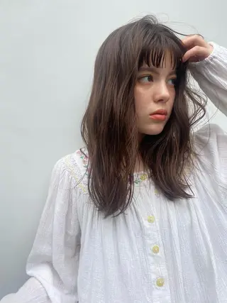 ミディアム ✨透明感カラー✨ 🦖佐々木未来🦕のヘアスタイル