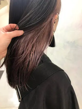 セミロング カラー 🫧tomoka 透明感カラー🫧のヘアスタイル