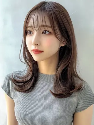 ミディアム 銀座/カットモデル/ まつぱエク/ゆきなのヘアスタイル