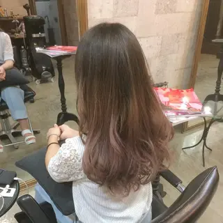 ロング カラー インナーカラー/天神 ブリーチ/吉田のヘアスタイル