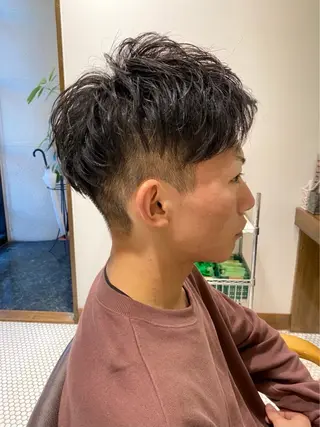 ショート パーマ ブリランチン愛知大学前所属・有田 波人のヘアスタイル