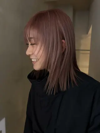 ミディアム カラー 前田 野々葉のヘアスタイル