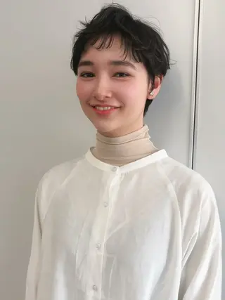 ショート パーマ ヘアアレンジ VIVIE【ヴィヴィ】所属・髪質改善/韓国風 レイヤー/田村祐樹のヘアスタイル