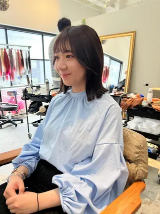 ミディアム 【髪質再整&黄砂除去 カラー】⚜️ぐっちのヘアスタイル