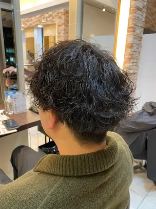 パーマ メンズ ⭐️透明感カラー/ パーマ⭐️宮野翔のヘアスタイル