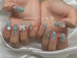 セミロング nail&eyelashsalon atelier fam上本町店所属・アトリエ FAMのネイルデザイン
